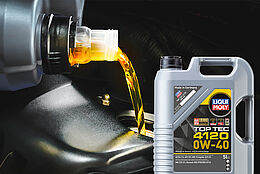 High-tech low-friction engine oil for the highest demands: LIQUI MOLY Top Tec 4120 0W-40